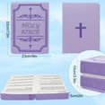 thumbnail image 3 of Bible Pillow Book Plush That Opens Christian Holy Bible Stuff Religious Party Favors Gifts for Kids for Christening Easter (Purple), 3 of 13