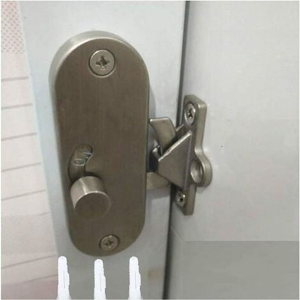 Cerradura de puerta corrediza de 90 grados, hebilla de puerta en ángulo recto, cerradura de privacidad, cerradura de puerta corrediza de acero inoxidable 304 y cerradura de perno de leva.
