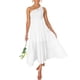 thumbnail image 3 of Vestido largo Minnieouse de mujer estético Sin mangas plisado un hombro color Blanco XL, 3 of 6