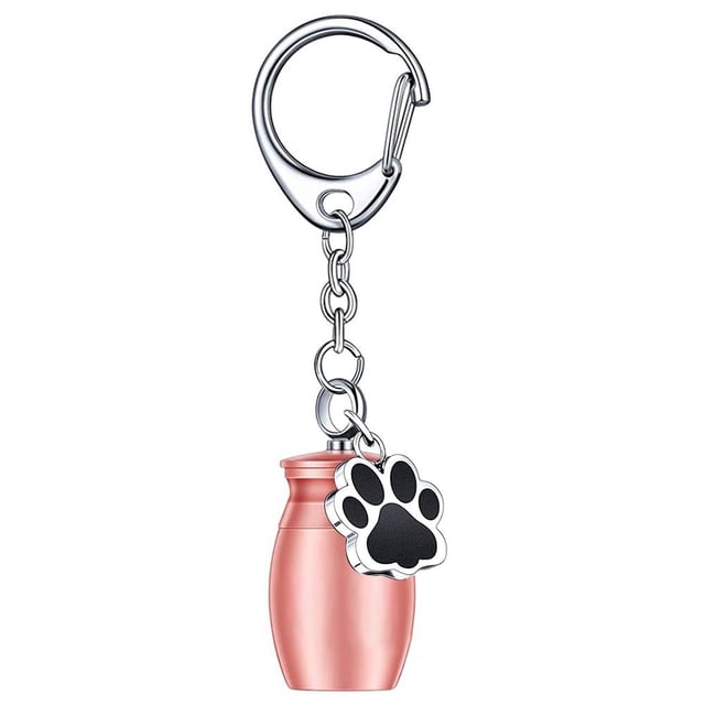 EZLIFE Llavero con urna de cremación para cenizas de mascotas pequeñas, recuerdo funerario conmemorativo para perros y gatos N6D0