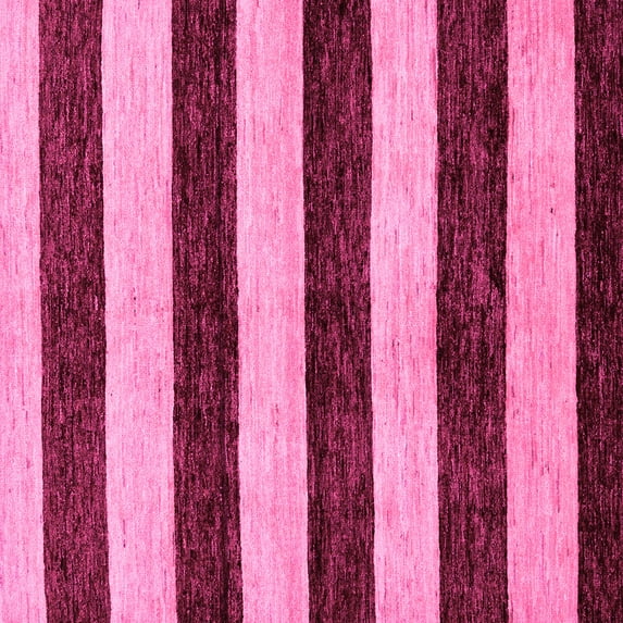 Ahgly Company Indoor Square Abstract Pink Modern Area Rugs, 7' Square