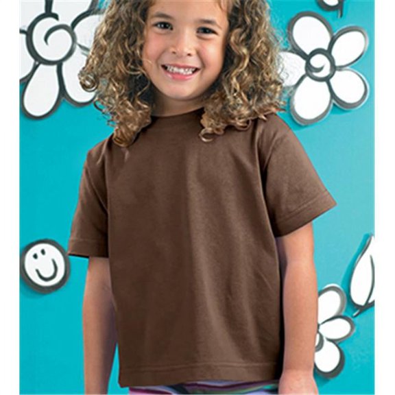 Rabbit Skins 3301T Toddler Short Sleeve T-Shirt - Brown - 4T