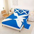 thumbnail image 2 of Manfei Scotland Flag Bed Sheets,Blue White Full Size Sheets,4pcs,1 Flat Sheet, 1 Fitted Sheet and 2 Pillowcases, 2 of 6