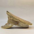 thumbnail image 4 of Rhinestone Adult Military Hat with Rivet Carnivals Party Hat Adult Music Festivals Captain Hat Adult Birthday Hat Silver, 4 of 5