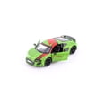 thumbnail image 2 of 2020 Audi R8 Coupe Livery Edition, Green w/Red Stripe - Kinsmart 5422DF - 1/36 Scale Diecast Car, 2 of 6