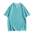 thumbnail image 2 of pstuiky camisetas de hombre, Camisa informal de manga corta con solapa y botones sólidos para hombre camisetas de hombre xxxl, 2 of 6