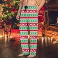 thumbnail image 4 of Conairie Mens Pajama Pants with Pockets Christmas Printed Mid Waisted Loose Fit Casual Pants with Drawstring and Comfortable Bottoms Sleep Lounge Long Pant Green M, 4 of 4
