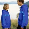 thumbnail image 2 of Valentine's Day Matching Hoodies for Couples I Love You This Much Sweatshirt Long Sleeve Pullover Tops Cute Oversized Sweatshirt for Him Her, 2 of 8
