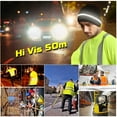 thumbnail image 5 of YOWESHOP Hi Vis Safety Beanie Hat Customize Your Logo Winter Knit Hat with Reflective Strips Unisex, 5 of 10