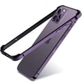 thumbnail image 2 of Compatible with iPhone 14 Pro Max Bumper Case Aluminum Metal Frame Edge Silicone Protective Ultra Thin Slim Lightweight Luxury Protection Shockproof Cover for Women Girls Man-Purple, 2 of 11