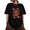 Black, variant on Women's Classic Queen Card Graphic Short Sleeve T-Shirts Red Front Print Tops