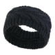 thumbnail image 3 of Diadema elástica de punto, gruesa, para el cabello, con orejeras, ideal para el ejercicio en invierno. Negro, 3 of 9