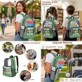 thumbnail image 5 of ZUXONGSY Green Soccer Print 3-in-1 Clear Backpack Set with Mesh Side Pockets, Transparent Bookbag, Lunch Bag & Pencil Case, See Through Bags for School, Stadium, Travel, 5 of 5
