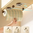 thumbnail image 2 of Soporte de rollo de papel con ventosa Soporte de almacenamiento de toallas extraíble para baño cocina, 2 of 12