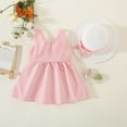 Pettigirl Girls' Light Pink Plaid Lace Party Dress - Sleeveless Backless Summer Dress