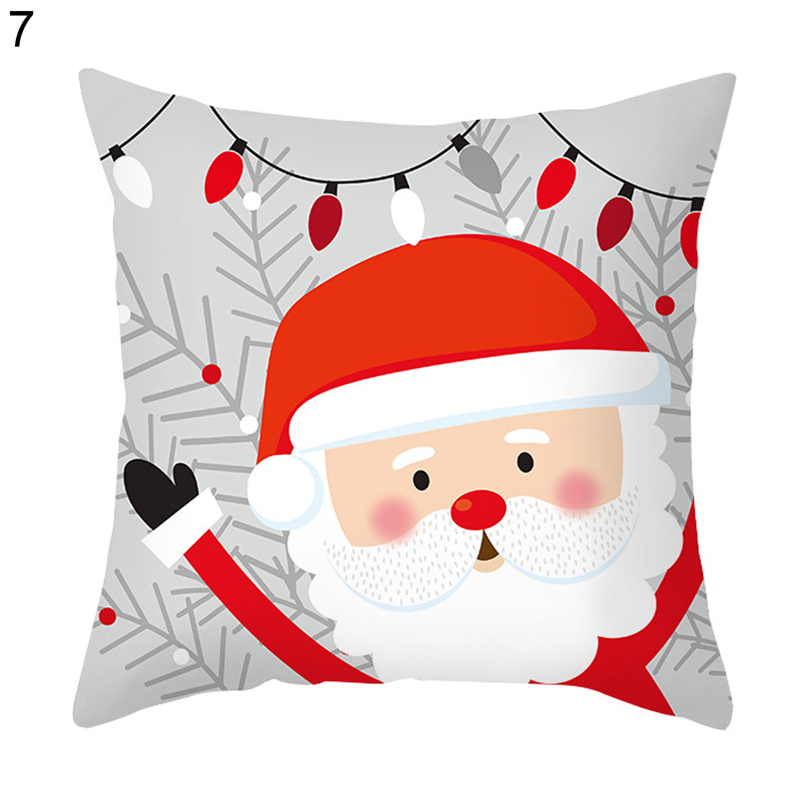 4PCS/Set Christmas Santa Claus Reindeer Cushion Covers 18 x 18inch Xmas  Winter Holiday Gray Stripes Pillow Covers For Chair Bed - AliExpress