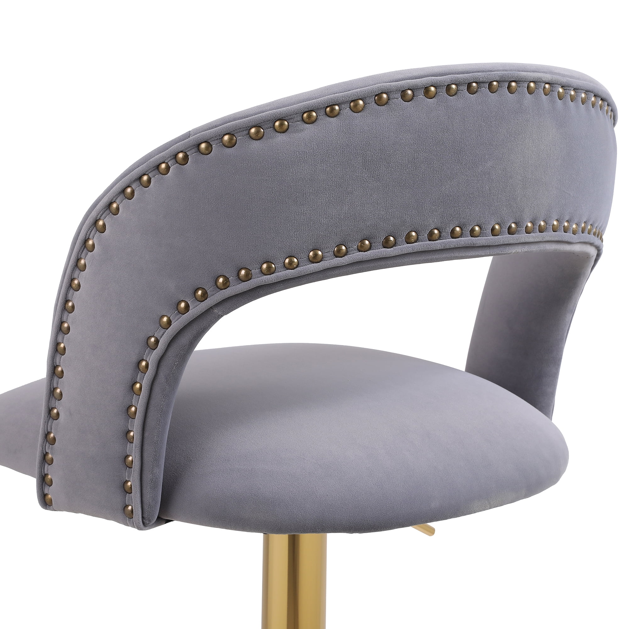 YYAo Swivel Bar Stools Chair Set of 2, Modern Adjustable Counter Height Bar Stools, Velvet Upholstered Stool with Back& Footrest for Kitchen, Grey YYAo Swivel Bar Stools Chair Set of 2, Modern Adjustable Counter Height Bar Stools, Velvet Upholstered Stool with Back& Footrest for Kitchen, Grey