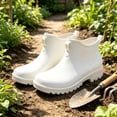 thumbnail image 4 of Wensltd Women Rain Boots Low Heel Short Ankle Waterproof Rubber Boots for Outdoor Wear, 4 of 8