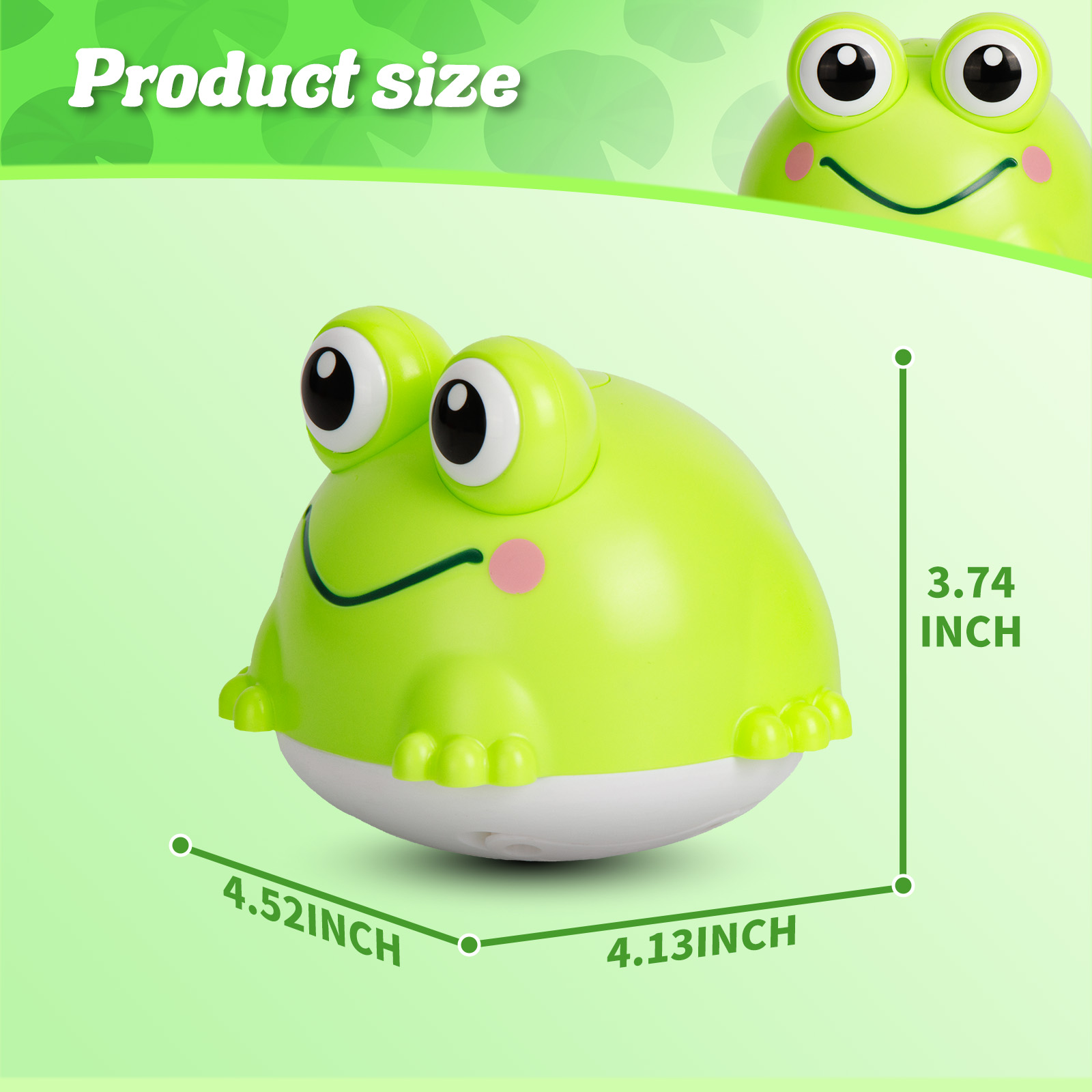 Dammyty Light-Up Frog Bath Toy with Fountain Spray photo 7