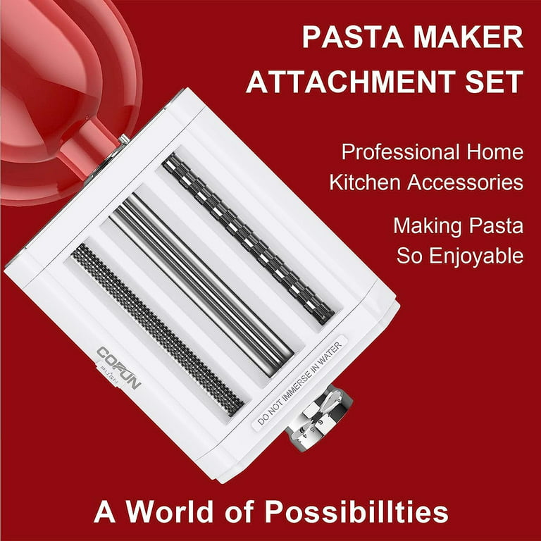  COOLCOOK Pasta Press KitchenAid Attachment, Pasta Kitchenaid  Attachment, Kitchen Aid Pasta Roller Attachment for KitchenAid Stand Mixer,  Stainless Steel…: Home & Kitchen