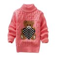 thumbnail image 3 of Chandail d'Hiver pour Garçon Fille Cartoon Bear Tricoté Col Bas, 3 of 7