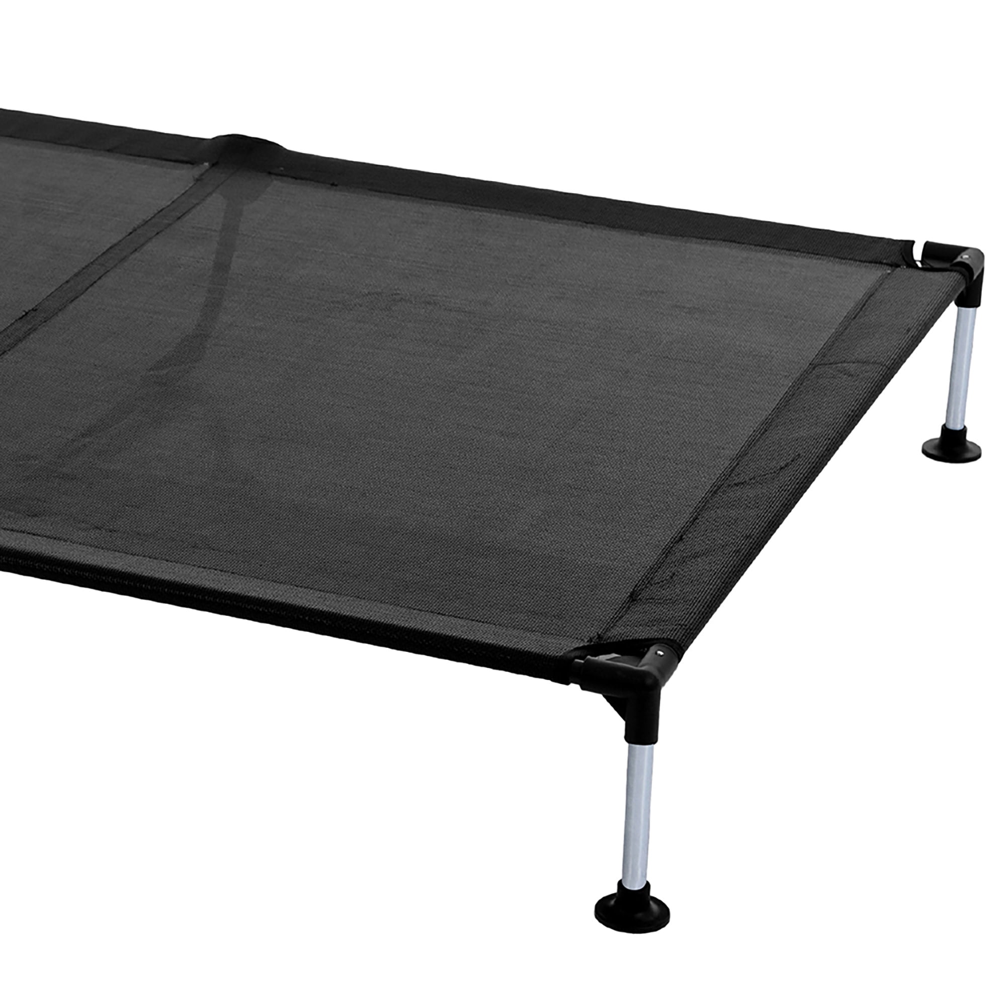 My Duque: COOLA Pet Bed - XLarge - Black, 51 x 34.5" Dog Lounger, Breathable Mesh Fabric, Elevated Structure For Joints, Steel Frame, Animal 119lb Cap