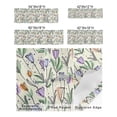 thumbnail image 3 of Kitchen Cafe Valance Curtain for Small Windows,Spring Flower Sketch Lines Floral Rod Pocket Short Valances Plant Color Block on Yellow Window Treatment Panel for Living Room/Bedroom/Bathroom,54x18in, 3 of 9