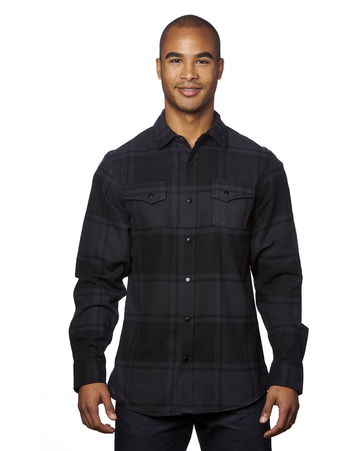 Burnside Men's Snap-Front Flannel Shirt 