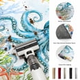 thumbnail image 5 of Area Rugs 2.7'x5', Octopus Coastal Carpet Runner Indoor Outdoor Rugs Home Decor Aesthetic, Blue Nautical Summer Beach Ocean Non Slip Mats Washable Accent Rug for Living Room Bedroom, 5 of 8