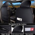 thumbnail image 2 of Coverado Ram Juego Completo De Fundas De Asiento De Cuero Para Dodge Ram 1500, Fundas De Asiento De Camión, Ajuste Personalizado Para Dodge Ram 1500 2500 3500 Crew Quad Cab 2002-2025, Color Azul, 2 of 5