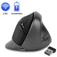 thumbnail image 1 of Souris de Bureau Sans Fil pour Console de Jeu Souris Verticale Sans Fil, Souris Sans Fil Sculptée avec Support de Poignet, Niveaux de 3 DPI et 4 Boutons pour Ordinateurs, Ordinateurs Portables et MacBooks, Main Droite, Noir Gris, 1 of 4