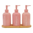 thumbnail image 1 of Set de Dispensadores Mainstays 27x9.5 cm Diseño Liso Rosa 3 Piezas, 1 of 4
