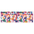 thumbnail image 6 of Yayeee Kitchen Valance Rod Pocket 54" x 18" Living Room Window Curtain, White Colorful Circles, 6 of 6