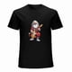 thumbnail image 1 of Rockstar Santa Claus Tee T-shirt Funny Chrismas Gift Guiter Retro Cartoon Graphic Short Sleeve Top For Rock Enthusiasts, 1 of 4