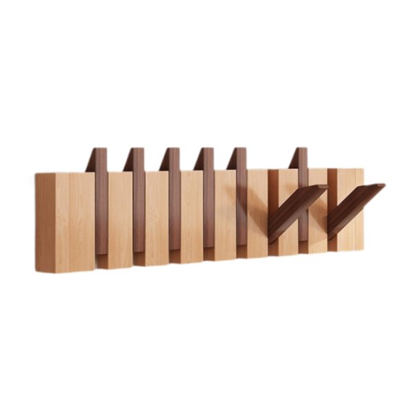 Perchero de pared para piano, gancho decorativo para pared de entrada, abatible, para colgar toallas, abrigos, sombreros, sala de estar 8 teclas