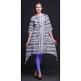 thumbnail image 4 of Bimba Hauts Imprimés Tie-Dye Animaux Violets pour Femmes Kurti Asymétrique Robe d'Été pour Filles XSmall, 4 of 6