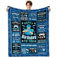 thumbnail image 1 of LHSHID Teen Boy Gifts Happy Birthday for Boy Blankets Birthday Gifts for Boys Kids Boy Kids Birthday Gift Super Soft Kids Blanket Best Birthday Gift Ideas 40"x50", 1 of 6