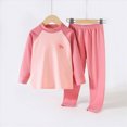thumbnail image 2 of CAUYDYBoys Girls Soft Cotton Sleepwear Set Long Sleeve Pajamas with Pants 2PCS Kids Comfort Loungewear Cute Nightwear Set(L101-Pink,15-17 Y), 2 of 9