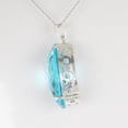 thumbnail image 2 of GEMHUB 19.50 Gram Blue Topaz Gemstone Pendant, Fine Solid 925 Silver Oval Shape Citrine Pendant, 2 of 4