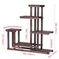 thumbnail image 6 of Topbuy Plant Stand Flower Racks Unit Display Shelves for Balcony Patio Walnut, 6 of 6