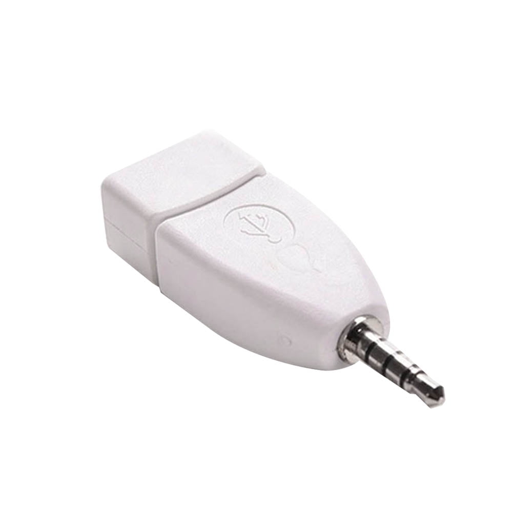 New 3.5mm Male AUX Audio Plug Jack to USB 2.0 Female Converter Adapter Plug Nice 