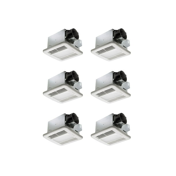 Delta Breez Greenbuilder 80 Cfm Energy Star Bathroom Fan With Led Light 6 Pack Walmart Com Walmart Com