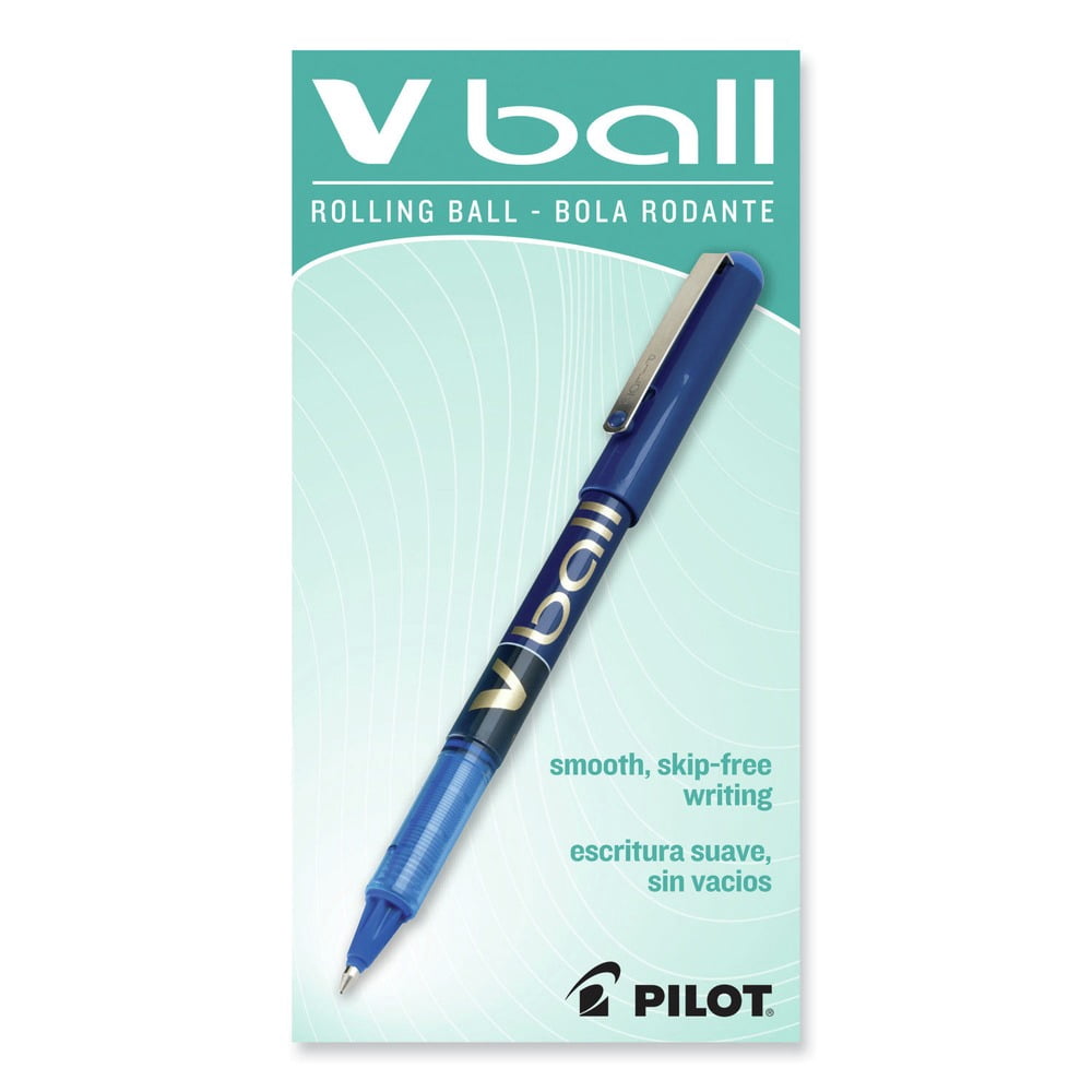 Vball Liquid Ink 0.7 mm Roller Ball Pen - Fine, Blue (Dozen)