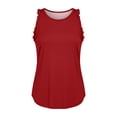 thumbnail image 5 of Workout Tops for Women Ruffle Sleeveless Racerback Crewneck Casual Loose Running Gym Athletic Tee Shirts Loose Fit Yoga Shirt, 5 of 6