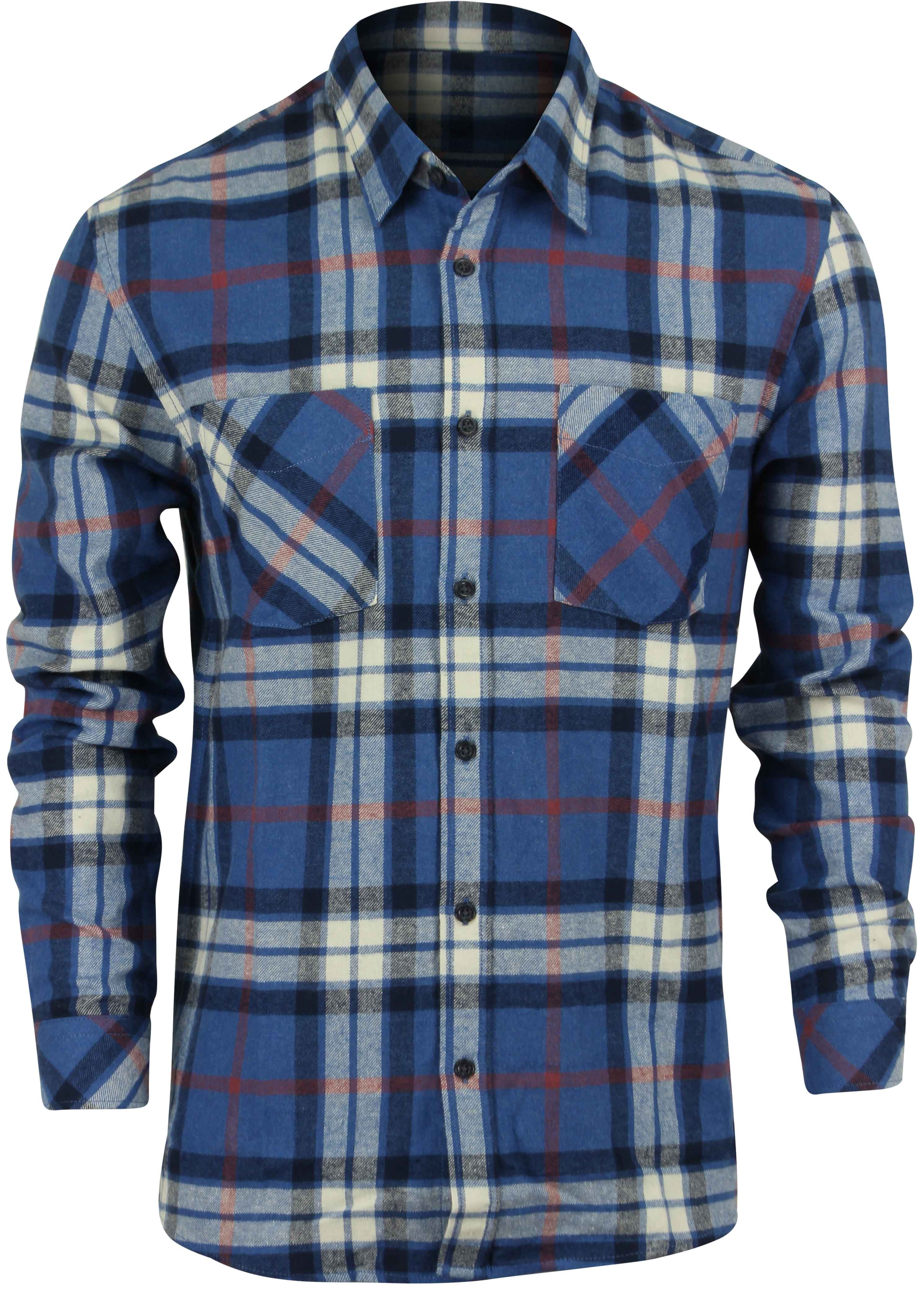 Quiksilver Mens Fitzthrower Long Sleeve Flannel Shirt - Saphire Blue ...