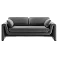 thumbnail image 5 of Sofa Couch, Grey Gray, Velvet, Living Kitchen Cafe Bistro Hospitality Restaurant, Modern Contemporary Boutique HB34815, 5 of 9