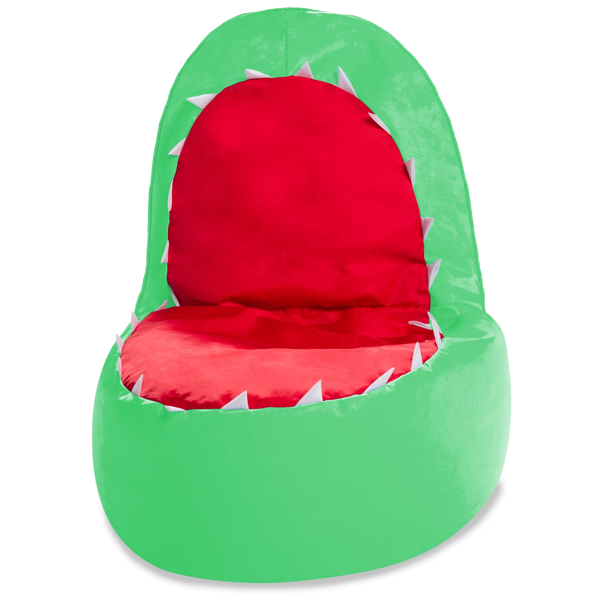 Posh Creations Bean Bag Chair Cover, Soft Shark Lounger, Kids, 2.5 ft, Green