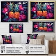 thumbnail image 4 of Designart "Nectar From A Neon Pineapple" Pineapples Floater Framed Wall Art Prints, 4 of 5