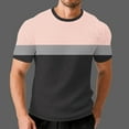 thumbnail image 5 of cocolona Mens T-Shirts Summer Short Sleeve Crew Neck Tops Basic Tees Fashion Casual Color Block Blouses, 5 of 6