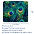 thumbnail image 5 of Peacock Feathers Printed Square Mouse Pad, 8.3x9.8 Inch Non-Slip Rubber Bottom Gaming Mouse Pad for Office Use, 5 of 6